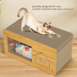 Arranhador grande para animais de estimação, casa do gato, coçadeira, cama do gato, ninho, gatinho arranhando pad, brinquedos da casa - Image 2