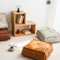 Almofada simples da meditação dos esteiras do tatami do assoalho do pufe do estilo do Japão 
 
 Capa de almofada de assento de cadeira de varanda de ioga futon não preenchida sem enchimento - Image 5