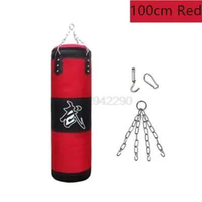 Durável Boxing Heavy Punch Bag com Corrente de Metal, Mosquetão, Fitness Training Gancho, Kick Fight Karatê, Taekwondo, Soco Sandbag - Image 1