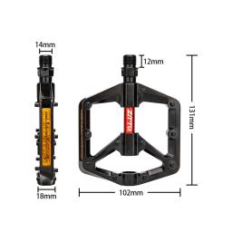 Pedais de plataforma plana para mountain bike, pedais planos para bicicleta de estrada, peças sobressalentes, peças montadas - Image 6