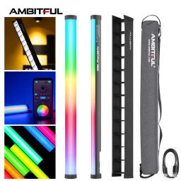 AMBITFUL A2 PRO A2pro 2500K-8500K RGB Tube Light Full Color LED Video Stick Light com controle de bateria de lítio embutido por APP - Image 1