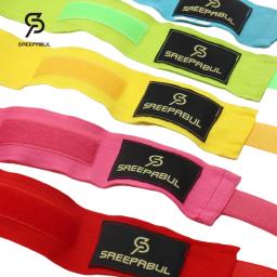1 par 3m/5m poli & algodão boxe handwraps bandagem luvas de treinamento kickboxing muay thai mma mão envoltórios cinta esportiva - Image 4