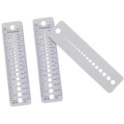 3 pces régua reino unido eua canadá tamanhos acessórios de tricô agulha calibre Polegada ferramenta de costura cm 2-10mm tamanho medida ferramentas - Image 1