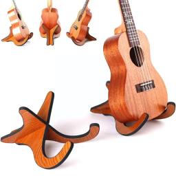 Ukulele de madeira portátil para guitarra, Acessórios para mini guitarra, Suporte para cordas musicais, Exibição de instrumentos - Image 5