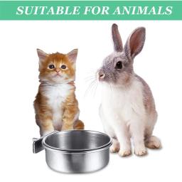 Alimentador para animais de estimação, aço inoxidável, anti-gnawing, alimentação de água, copo de pássaros, suprimentos para papagaio, myna, pássaro, gato, cachorro - Image 4