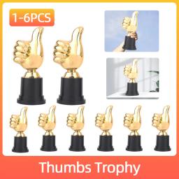 High Thumbs Up Troféu De Plástico, Incentivo De Futebol, Mini Troféus Vitória, Prêmio de Casa, Desktop Decor, 5 ", 1-6Pcs - Image 1