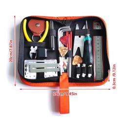 26 pçs kit de ferramentas de reparação de guitarra com saco de transporte manutenção ferramenta de limpeza kit para ukulele baixo guitarra elétrica acessórios peças - Image 3