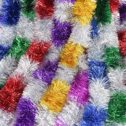 Colorido Natal Glitter Tinsel Guirlanda, Xmas Tree Hanging Ornamento, Home Party Decoração Suprimentos, Ano Novo, 2.3m, 2024 - Image 3