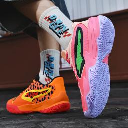 Tênis de basquete atlético masculino amortecimento respirável antiderrapante wearable ginásio treinamento tênis de corrida para homem e mulher - Image 6