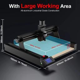 Duas árvores ttc450 cnc fresa para madeira diy mini máquina de gravação a laser 3 eixos cnc roteador grbl para acrílico pcb pvc metal - Image 4
