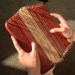 Mini Cordas Harpa Lira Estatueta, Instrumento Musical Raro Especial, Escala Cromática Portátil, Crianças Iniciantes Acessórios - Image 1