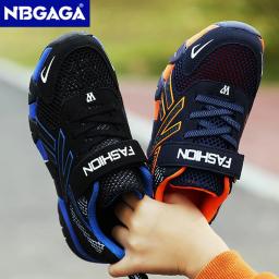 Crianças verão moda tênis único net respirável meninos tênis esporte tênis de corrida não deslizamento lazer formadores - Image 2