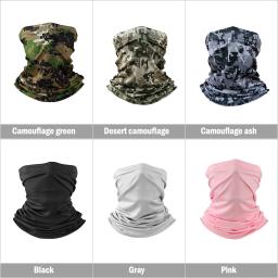 Proteção uv gelo seda rosto capa pescoço tubo esportes ao ar livre bandana cachecol respirável caminhadas cachecol pescoço gaiter bandana - Image 6