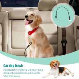 Extensor De Trela À Prova De Mastigação Para Animais De Estimação, Corda De Aço Forte, Restrição Para Cachorro, Cinto De Segurança Do Veículo, Heavy Duty - Image 2