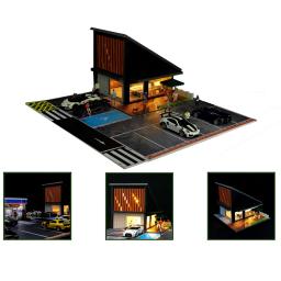 G FANS-Carro Garagem Diorama Modelo com Luzes LED, Parques de Estacionamento, Cidade, DIY Modelos, Modelos em Miniatura, Pode Ser Combinado, 1:64 - Image 6