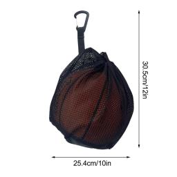 Saco de bola única saco de malha para transporte único vôlei basquete futebol vôlei saco de malha bolsa de bola clipe em - Image 6