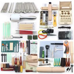Couro Trabalho Tool Set para Saddle Making, Prong Punch, Sewing Thread Stamping, Shoemaking Leathercraft, Patchwork DIY Processing Kit - Image 1