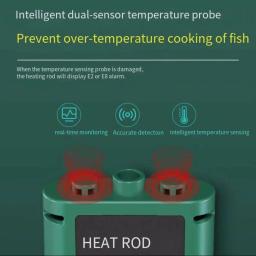 Calefator de alta potência do tanque dos peixes do PTC, aquecimento Rod da temperatura constante, frequência variável, acessórios do aquário, 220V - Image 3