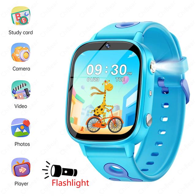 Smartwatch Infantil com Câmera, 26 Jogos e Bateria de 500mAh - Azul/Rosa