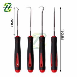4 pçs longo picareta gancho conjunto gaxeta extrator picareta ferramentas para remover o selo do anel de vedação de óleo do carro - Image 2