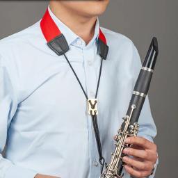 Metal Gancho Nylon Bb Clarinete Neck Strap, Correia De Ombro Arnês, Colhedor Do Pescoço, Suporte Bb - Image 2