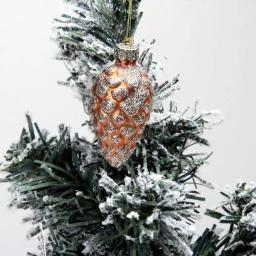 Pinecone Pendurado Enfeites De Vidro, Revestimento De Lantejoulas Brilhantes, Pingentes De Glitter, Pendurado Árvore De Natal, Hangable, 5Pcs - Image 2