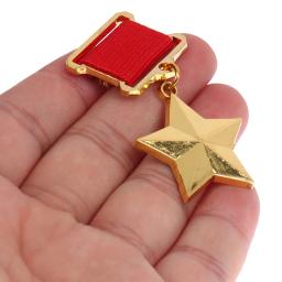 CCCP-Alfinetes de lapela com crachá metálico, artesanato antigo, medalha estrela dourada, crachá soviético, coleção de recordações - Image 3