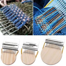 Máquina de escurecimento de metal para tear pequeno, Ferramentas têxteis DIY, Faz costura bonita, Fun Mending Loom, Speedweve Type Weave Tool - Image 1