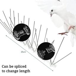 Varanda Anti-Bird Repeller, Pigeon Spikes, Deterrent Anti Bird Repelente, Aço inoxidável Thorn Nail Kit, 12pcs - Image 6