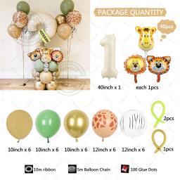 Balões animais safari para festa de aniversário, Balão Animal Selva para Menino e Menina, Baby Shower, 40pcs - Image 4