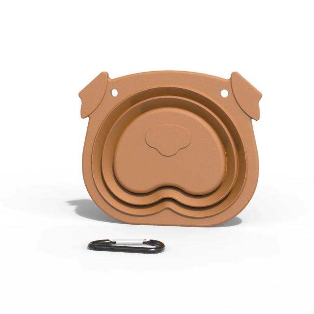 Tigela dobrável grande de silicone portátil para cães - Ideal para alimentações em viagens e atividades ao ar livre (600ml)