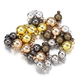 Fechos Magnéticos De Cobre Para Fazer Jóias Forma De Bola, Conexão De Colar, Pulseira De Couro DIY, 5 Conjuntos, 6mm, 8mm, 10mm, 12mm, 14mm - Image 2