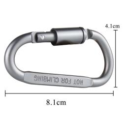 Carabiner Screw Lock Pendurado Gancho, D-Ring Locking Clip Set, Fivela Mosquetão, Equipamento de escalada de acampamento - Image 4