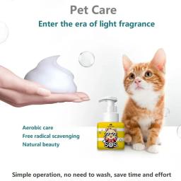 Cat Shampoo Conditioner 2in 1 Gel de Banho, Hidratante Suave, Remove Profundamente Sujeira, Cabelo Natural, Produtos de Limpeza Pet, 250ml - Image 2