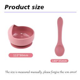 Tigela de silicone auto-alimentada para crianças, tigela de caracol, otário infantil anti-queda com colher, talheres de alimentação para bebê - Image 2