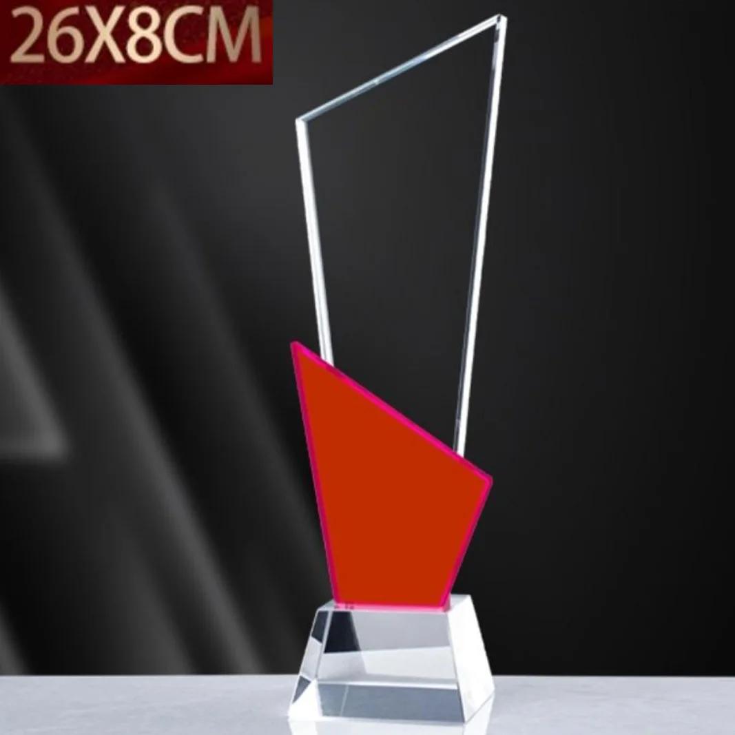 Troféu De Cristal Vermelho Decoração, Criativo Personalizado, Enviar Amigos Prêmios, Lembrança De Dança, Decoração Do Lar - Image 1