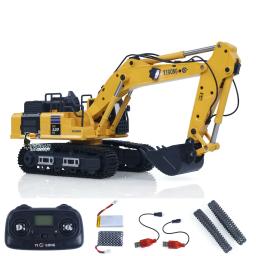1/50 mini escavadeira rc pc520 levantamento elétrico rádio controle escavadeira engenharia veículo metal faixas luzes brinquedos de som para meninos - Image 2