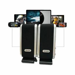 Alto-falantes portáteis com alimentação USB, Mini caixa de som ao ar livre, Ear Jack para laptop, Desktop, PC, estéreo, 3,5mm, 2 pcs - Image 5