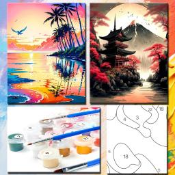 Paisagem sobre tela para adultos, Pinturas PhotoCustom por Número, DIY Artesanato Kits, Decoração de casa personalizada, presente original - Image 4