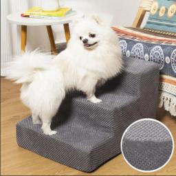 Rampa removível antiderrapante ao ar livre para animais de estimação, Escadas 3-Steps para cães pequenos e gatos, Cama e escada do sofá, Pet Shop - Image 3