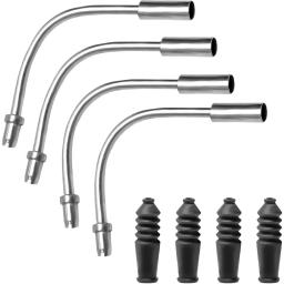 Conjunto de tubo guia de cabo de macarrão de freio V de bicicleta, com 4 peças de tubo guia de cabo de freio de bicicleta e 4 peças de botas de borracha, tubo de curvatura de freio de bicicleta - Image 1