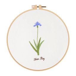 Kits de iniciação para bordados para iniciantes, padrões fáceis artesanais para adultos e crianças, jardim de flores de lavanda - Image 3