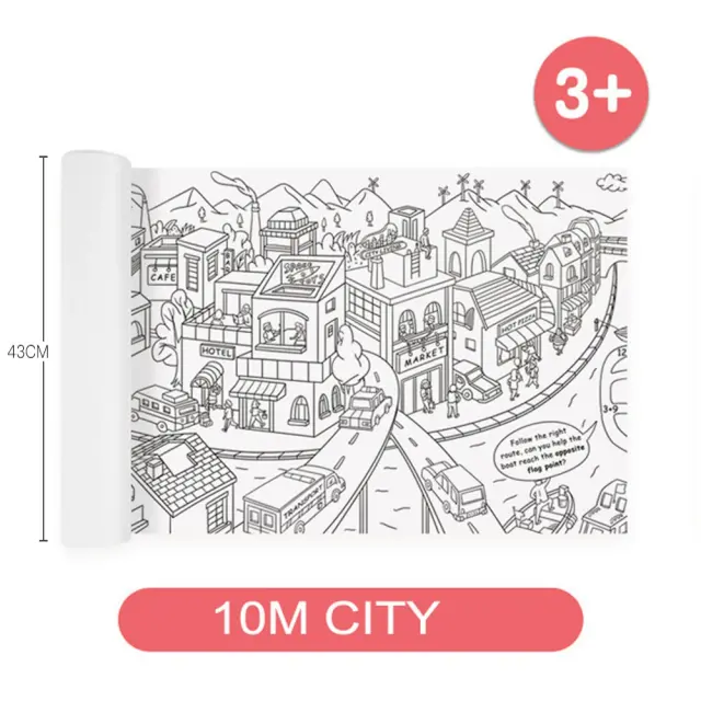 Rolo de Papel de Desenho Graffiti para Crianças - Criatividade em 10m de Diversão e Atividades Educativas