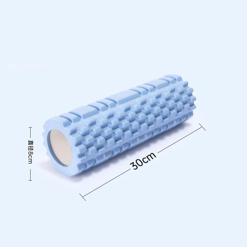 30cm coluna de yoga ginásio fitness pilates rolo de espuma exercício volta massagem rolo yoga tijolo casa equipamentos fitness - Image 1