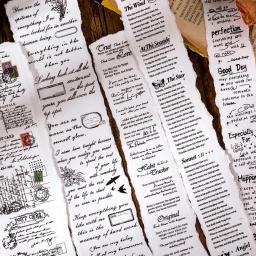 3cm/5cm * 2m fitas de material transparente carta frase em inglês fita adesiva scrapbooking etiqueta papelaria diy arte artesanato - Image 3