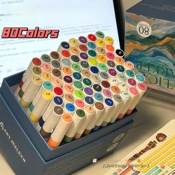 12-80 cores caneta marcador de arte acrílica pintura em rocha para crianças graffiti pedra cerâmica vidro madeira diy artesanato arte artigos de papelaria suprimentos - Image 1