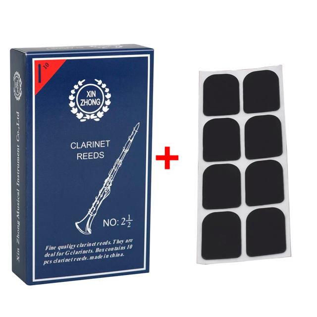Conjunto de Palhetas para Clarinete Bb, Força 2.5, Ideal para Iniciantes e Estudantes, 10 Peças