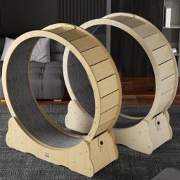 Brinquedos para gatos, pista circular, interativa doméstica, exercício de piso para animais de estimação, roda de corrida, madeira sólida, placa de fibra de gato, esteira para gatos - Image 2