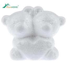 1pc branco modelagem poliestireno isopor espuma urso artesanato bolas para diy natal festa de casamento decoração suprimentos presentes - Image 1