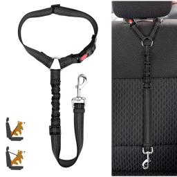 Reflexivo cão de estimação cinto de segurança do carro filhote de cachorro cão andando viagem acessórios do carro coleira do cão arnês para cães pequenos suprimentos do carro do animal de estimação - Image 1